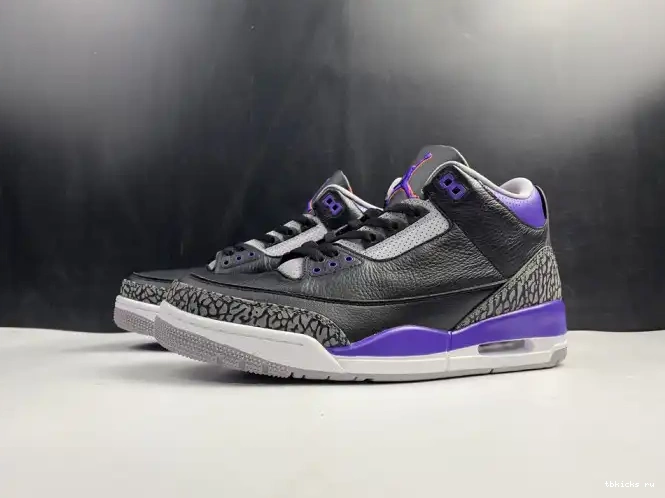 TB CT8532 3 Air Retro 050 Purple Court Jordan Black 0601